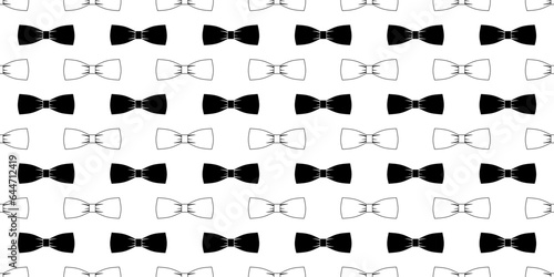 black white bow tie seamless pattern