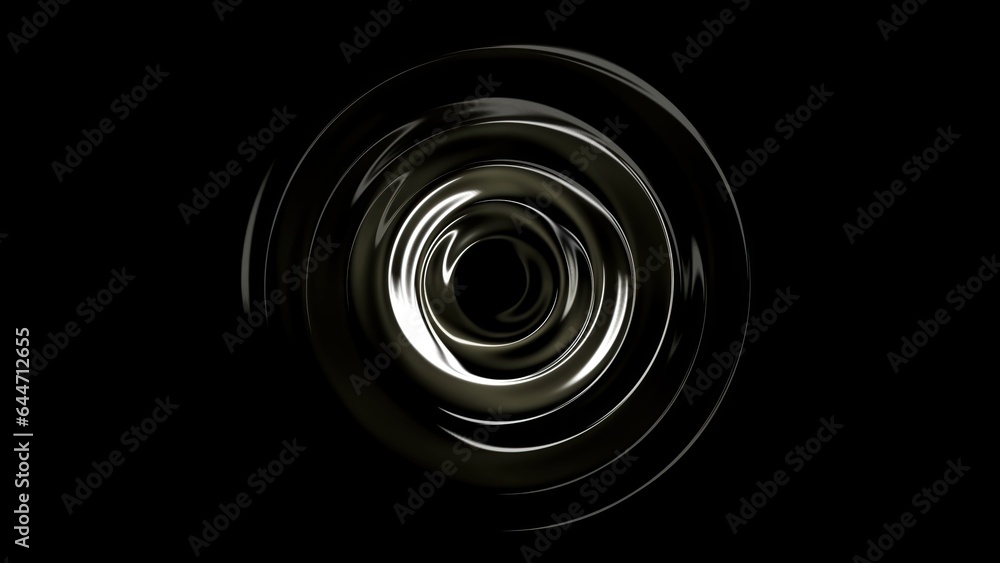 beautiful illustration of liquid swirl on plain black background beautiful illustration of liquid swirl on plain black background