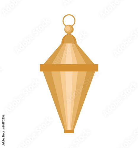 golden ramadan lamp hanging illustration