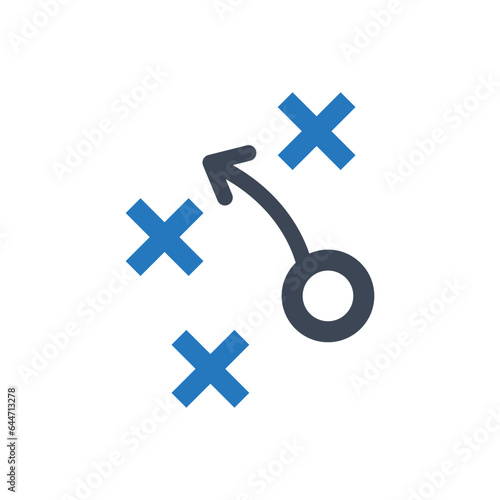 Strategy plan tactics vector icon