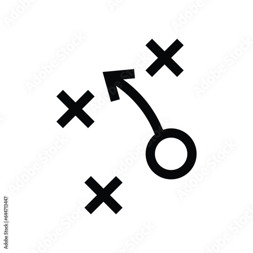 Strategy plan tactics vector icon