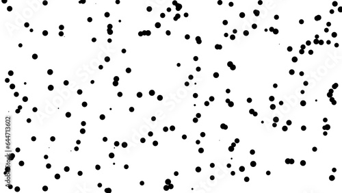 Beautiful illustration of black particles on plain white background