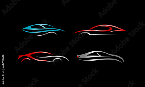 set of vector automotive car logo template