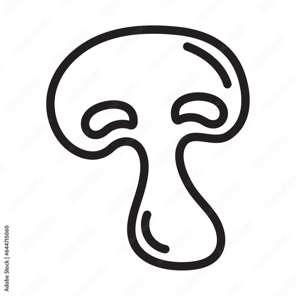 Obraz premium mushroom food doodle icon