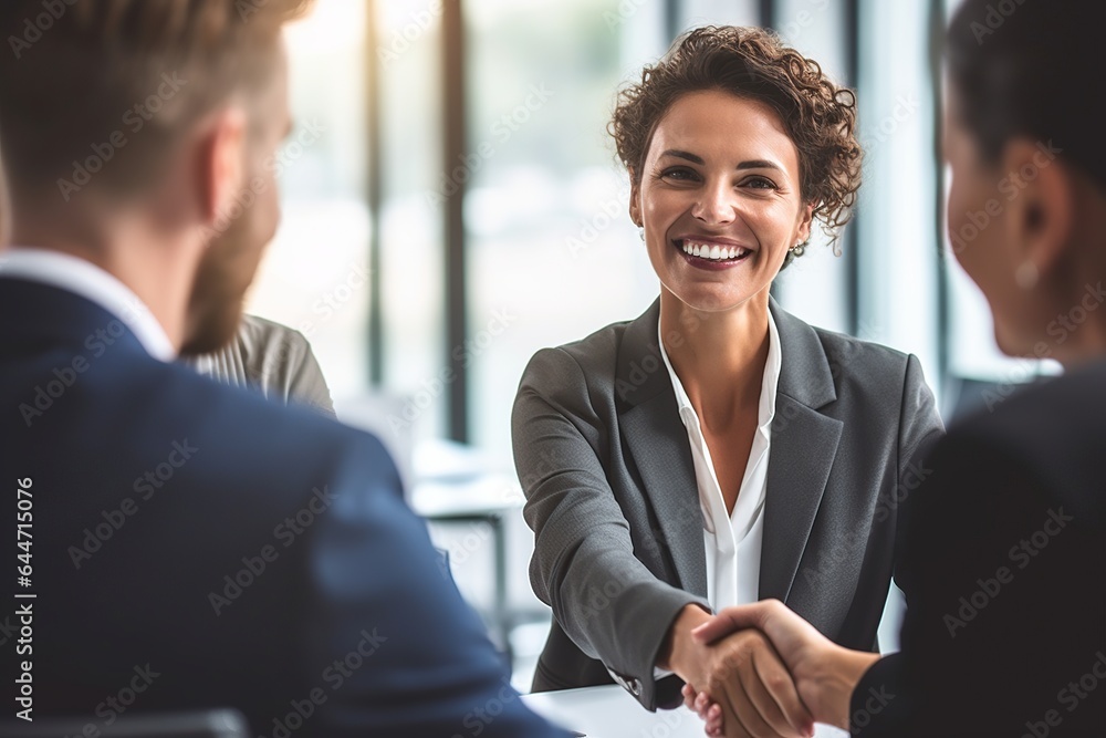 successful business people shaking hands in the office. Finishing successful meeting. handshake in the office successful business people shaking hands in the office. Finishing successful meeting. handshake in the office