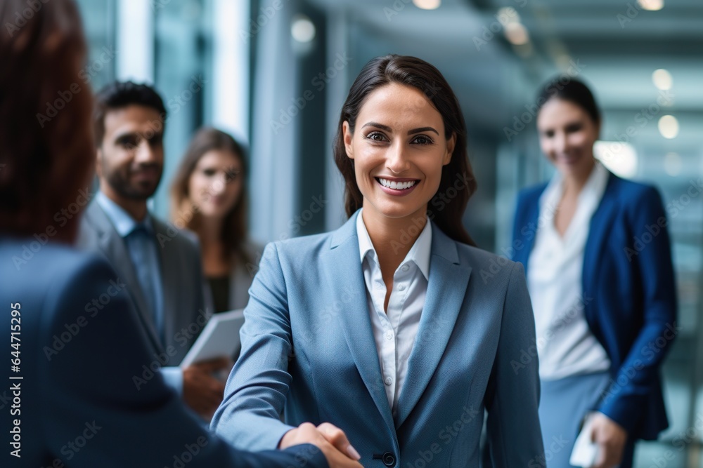 successful business people shaking hands in the office. Finishing successful meeting. handshake in the office successful business people shaking hands in the office. Finishing successful meeting. handshake in the office