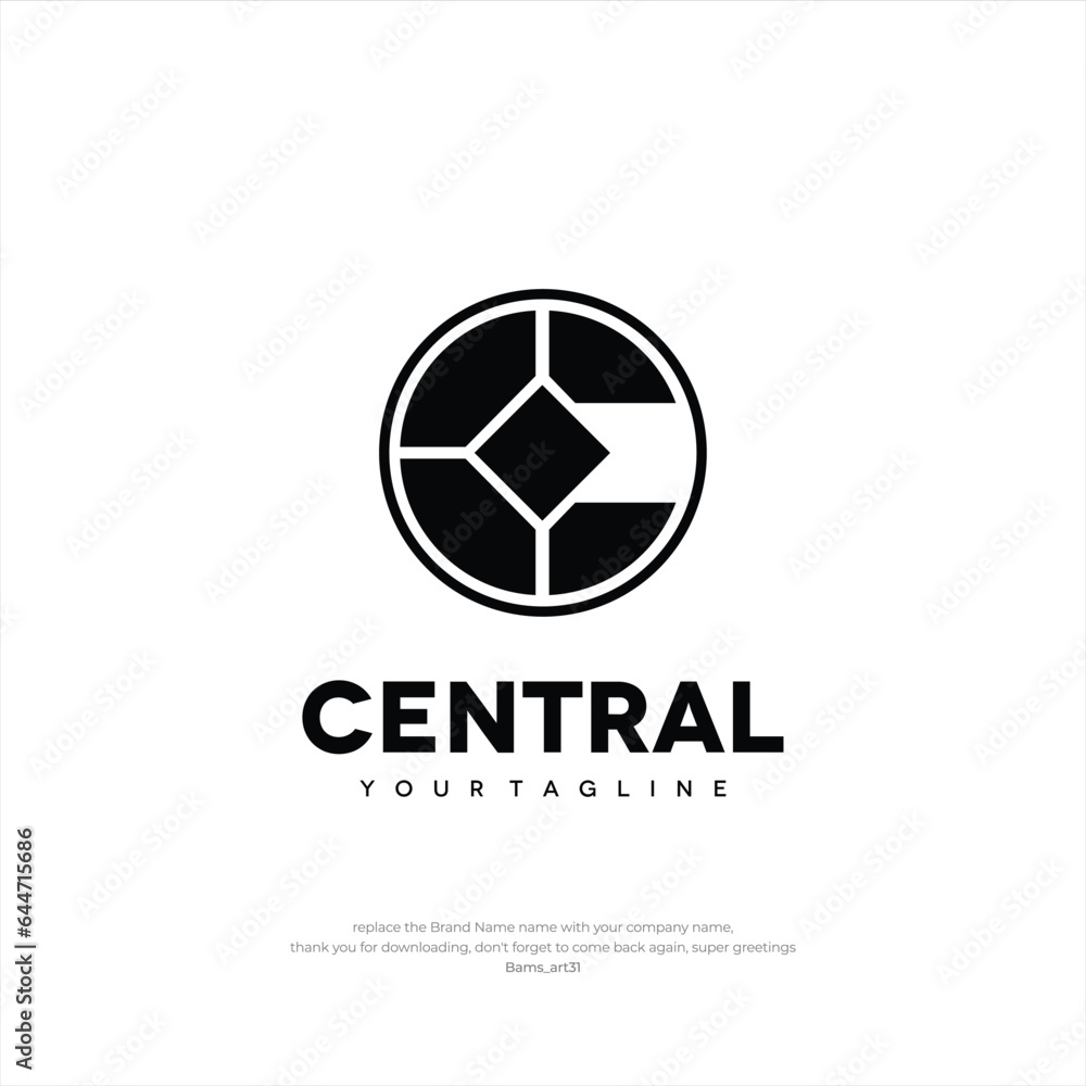 Central Company logo Letter C Design Template Premium Design
