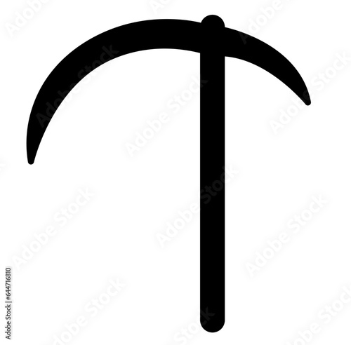 Cute scythe grim reaper halloween silhouette outline icon