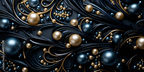 abstract fractal background,,,,,,
Fractal patterns in vivid colors glowing dark background,,,,,
Luxurious golden black floral background generative aixa photo