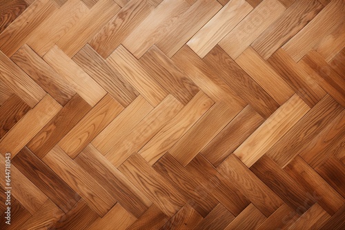 Top view parquet floor  close-up brown boards hardwood pattern