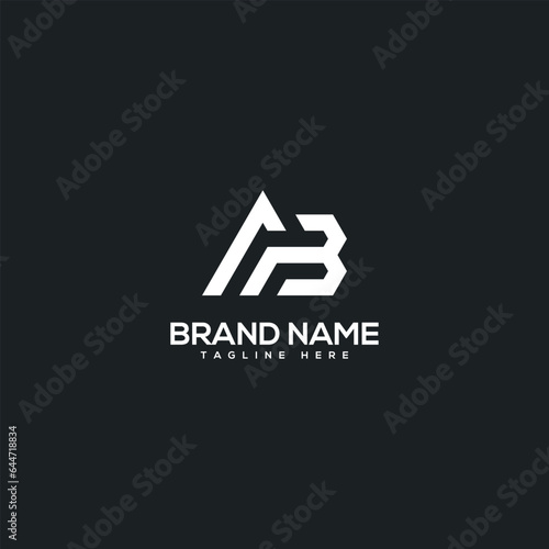 Abstract initial letter AB BA logo design template - vector