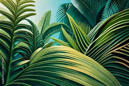 palm leaves background