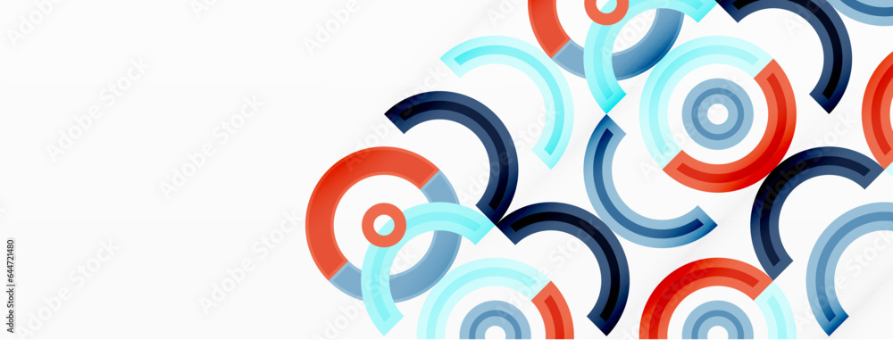 Circles are arranged in a grid pattern abstract background and feature a range of different colors, including shades of various colors. Template for wallpaper, banner, presentation, background Circles are arranged in a grid pattern abstract background and feature a range of different colors, including shades of various colors. Template for wallpaper, banner, presentation, background