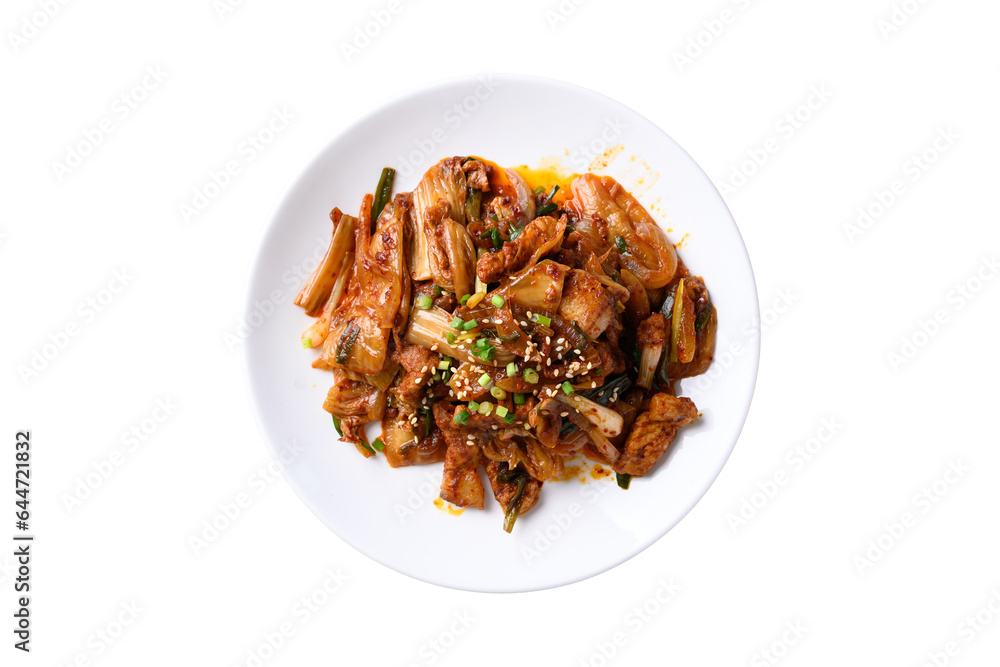 Korean stir fried kimchi cabbage with pork Korean stir fried kimchi cabbage with pork