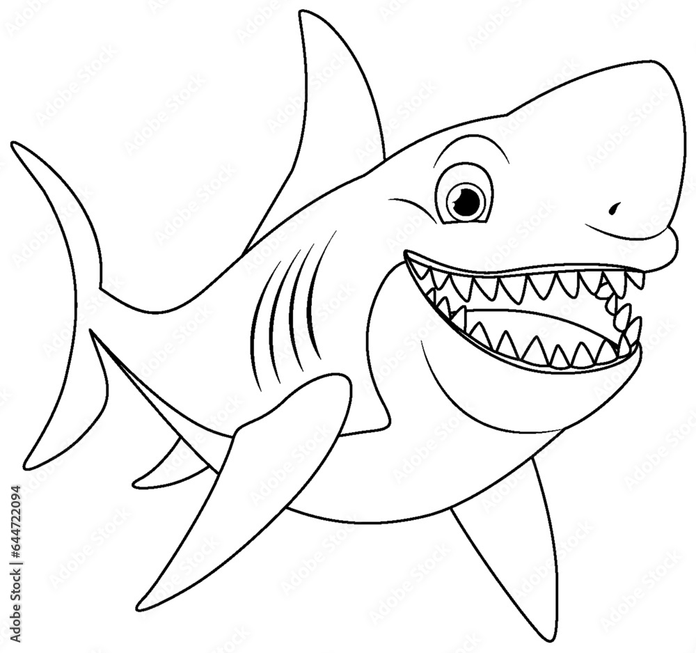 Obraz premium Great White Shark Smiling