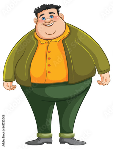 Smiling Overweight Young Man