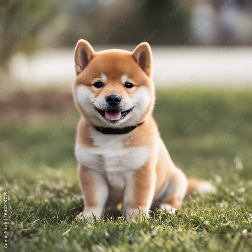 Cute baby Shiba Inu 귀여운 애기 시바견, Generative AI