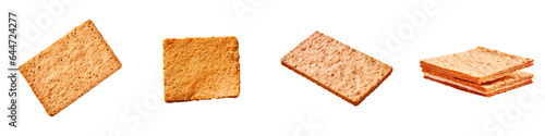 Swedish crisp bread knackebrod on a transparent background