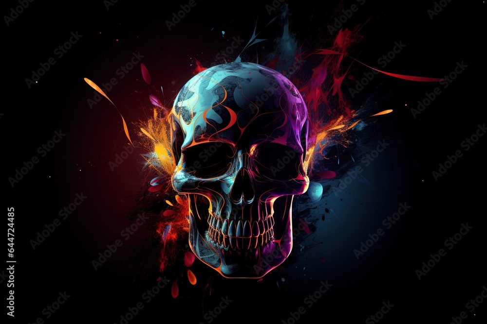 skull abstract background skull abstract background