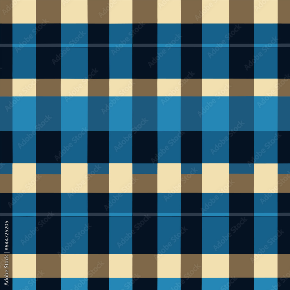 Fototapeta premium plaid checked pattern seamless fabric textured background modern design vector illustration