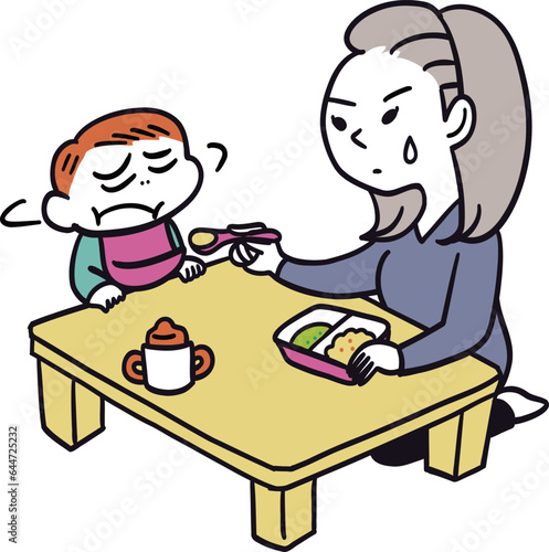 離乳食を拒否されて困ったお母さん