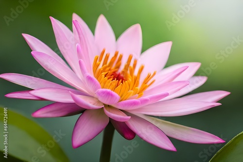 Beautiful pink waterlily