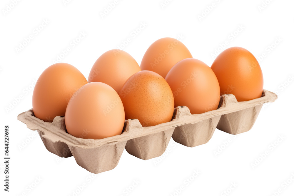 Eggs in carton isolated on white background PNG Eggs in carton isolated on white background PNG