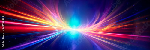 Time Warp Vortex: vortex in space, bending time and emitting radiant, shifting colors.