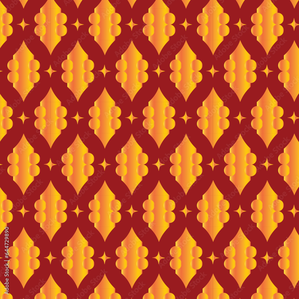 Vector editable Asian golden geometric seamless pattern for luxury clothes or products collection 2023