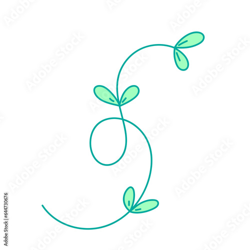 tiny plant liana hand drawn 