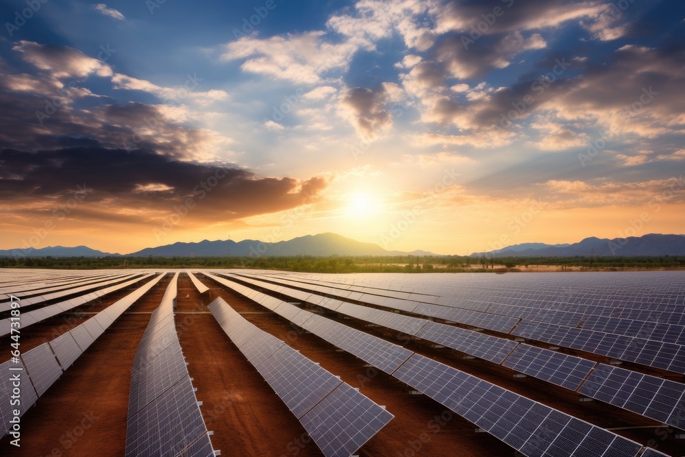 Generative ai arrays of solar panels are storing energy from the sun as renewable energy for a sustainable future. Generative ai arrays of solar panels are storing energy from the sun as renewable energy for a sustainable future.