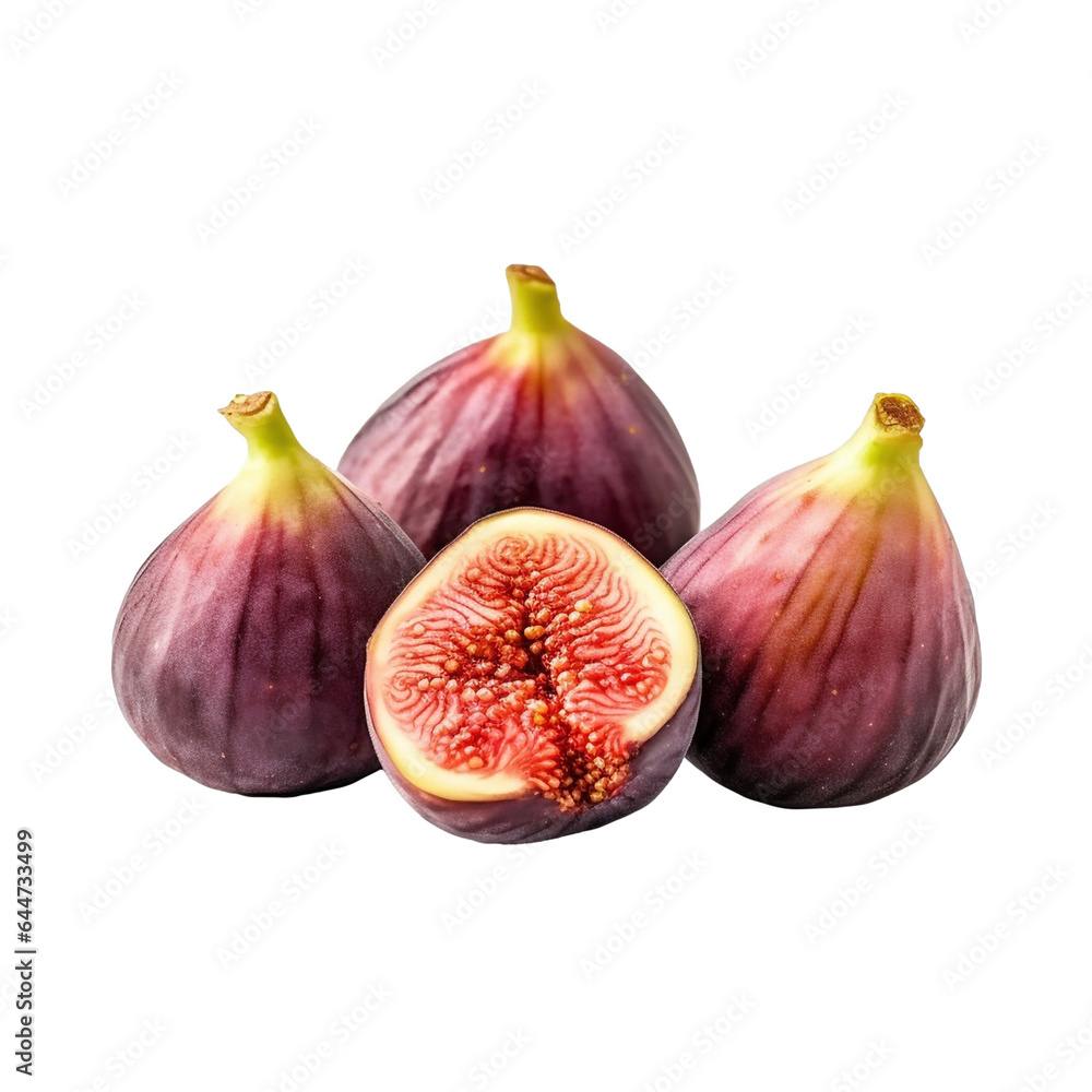 Organic fresh figs isolated on transparent background Organic fresh figs isolated on transparent background