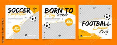 social media post template for football competition
