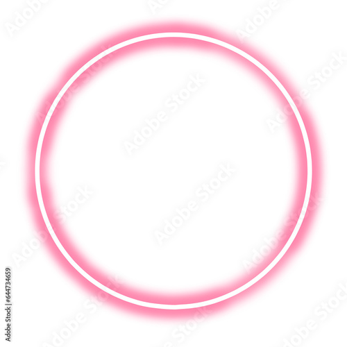 pink circle neon frame