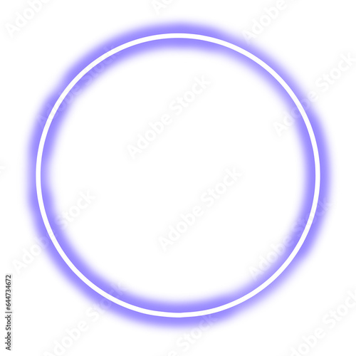 violet circle neon frame