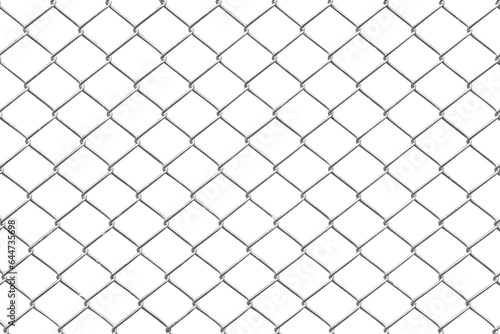 Chain link fencing isolated on transparency background.