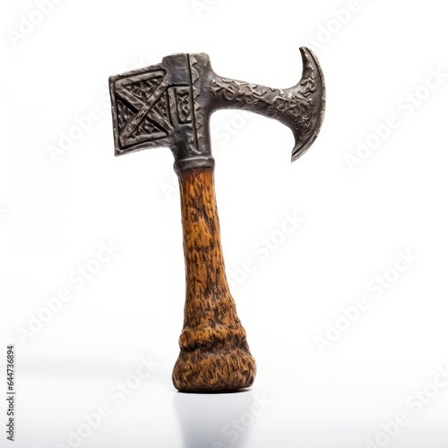 old axe on a white background
