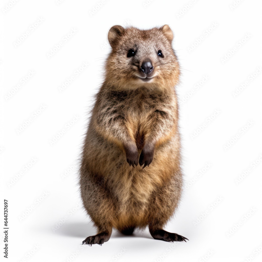 Fototapeta premium funny quokka in white background