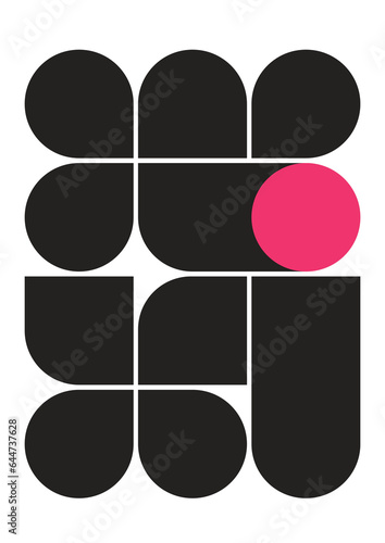 Retro geometric cover design collection