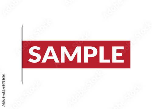 sample red vector banner illustration isolated on white background