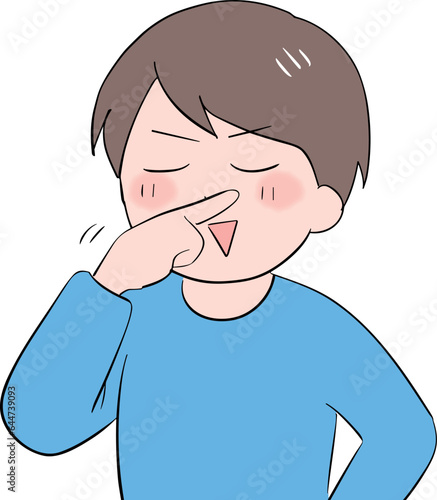 得意げな顔の若い男性