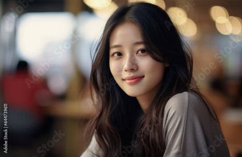 Wallpaper Mural Closeup of a young Korean woman Torontodigital.ca