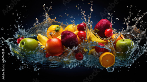 Dynamic [Fruit] Splash: Black Background in Fluid Photography