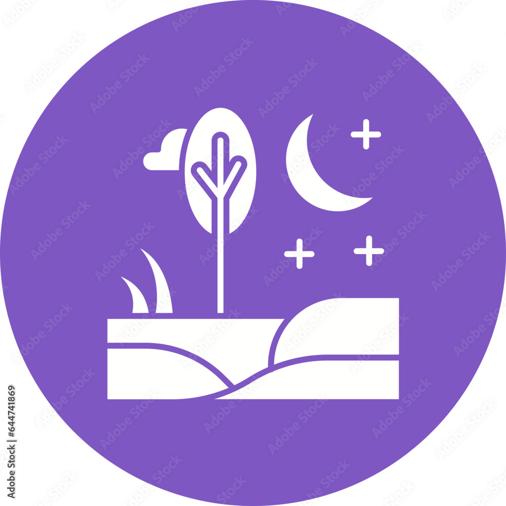 Moon Landscape Icon Moon Landscape Icon