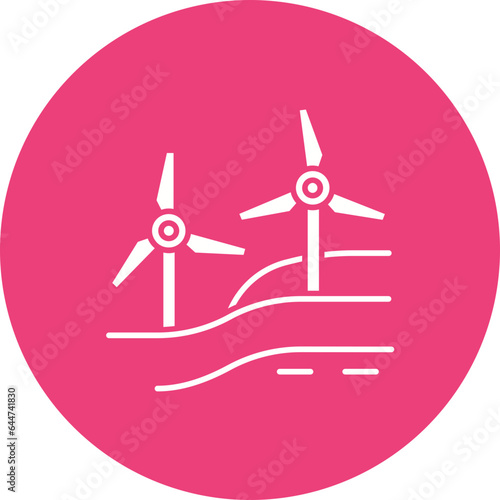 Windmill Landscape Icon