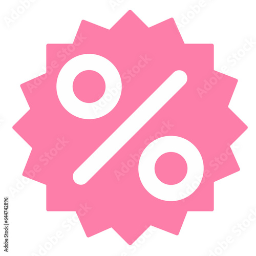 discount icon with pink color background 