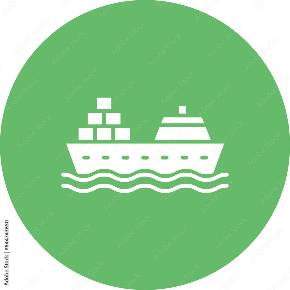 Naklejka premium Cargo Ship Icon
