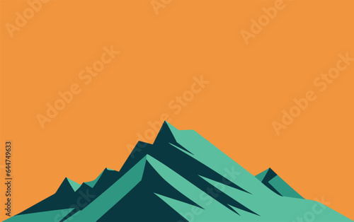 beautiful natural mountain panorama background design