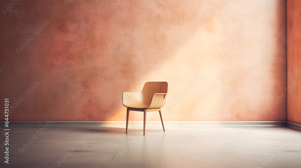 Minimal Interior Of Living Room with chair. AI Generated Minimal Interior Of Living Room with chair. AI Generated
