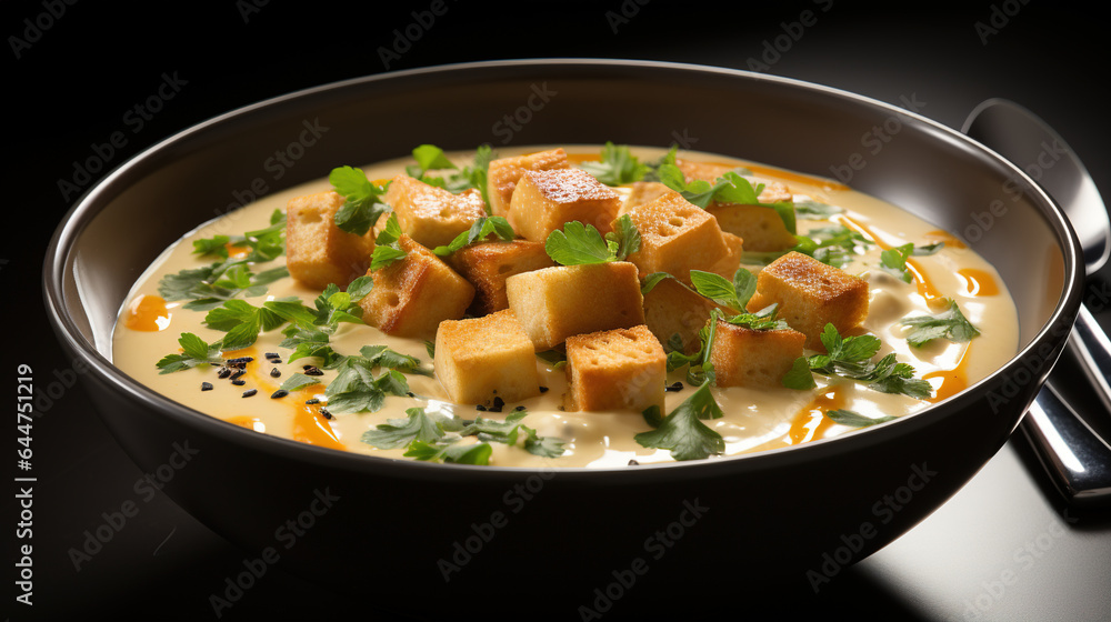 Indian curry shahee paneer in bowl top view